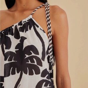 FARM RIO ONE-SHOULDER COVER-UP COCONUT MIDI DRESS - NEVER WORN